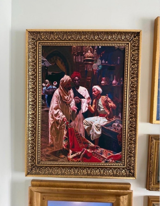 “The Carpet Seller in Egypt” Oil Painting