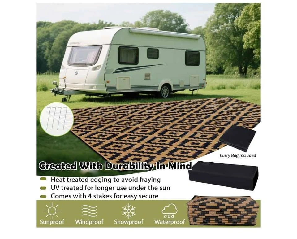 Brand new 10x14 Outdoor Rug | Premium Reversible RV & Patio Mat - photo 2