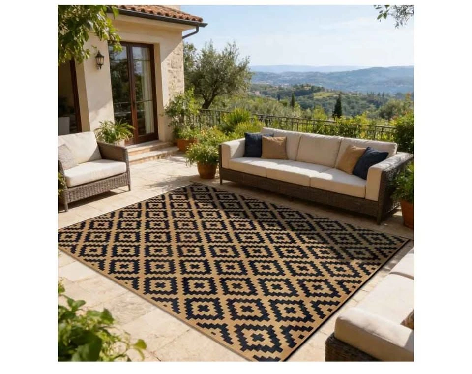 Brand new 10x14 Outdoor Rug | Premium Reversible RV & Patio Mat - photo 3