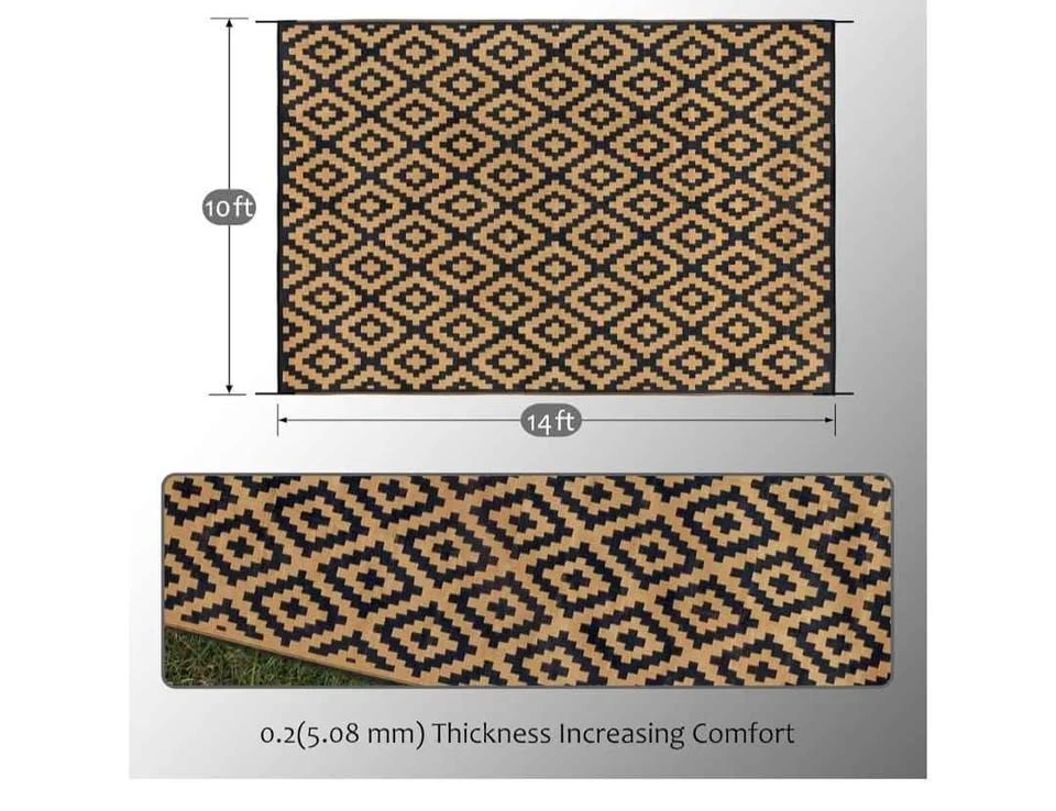 Brand new 10x14 Outdoor Rug | Premium Reversible RV & Patio Mat - photo 4