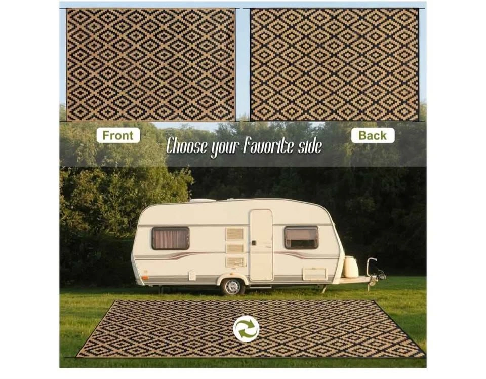 Brand new 10x14 Outdoor Rug | Premium Reversible RV & Patio Mat - photo 5