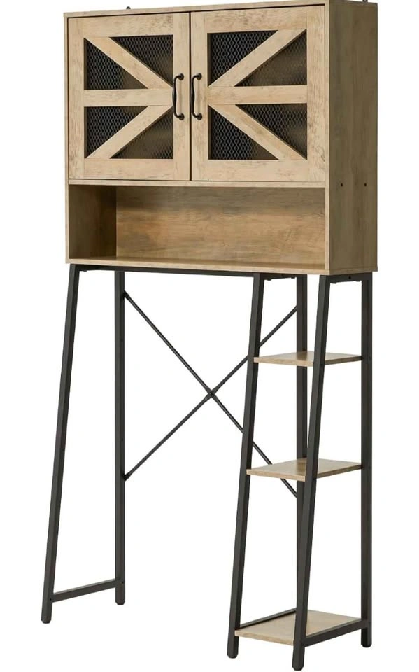 Extra Tall Over The Toilet Storage Cabinet with Barn Doors - photo 4