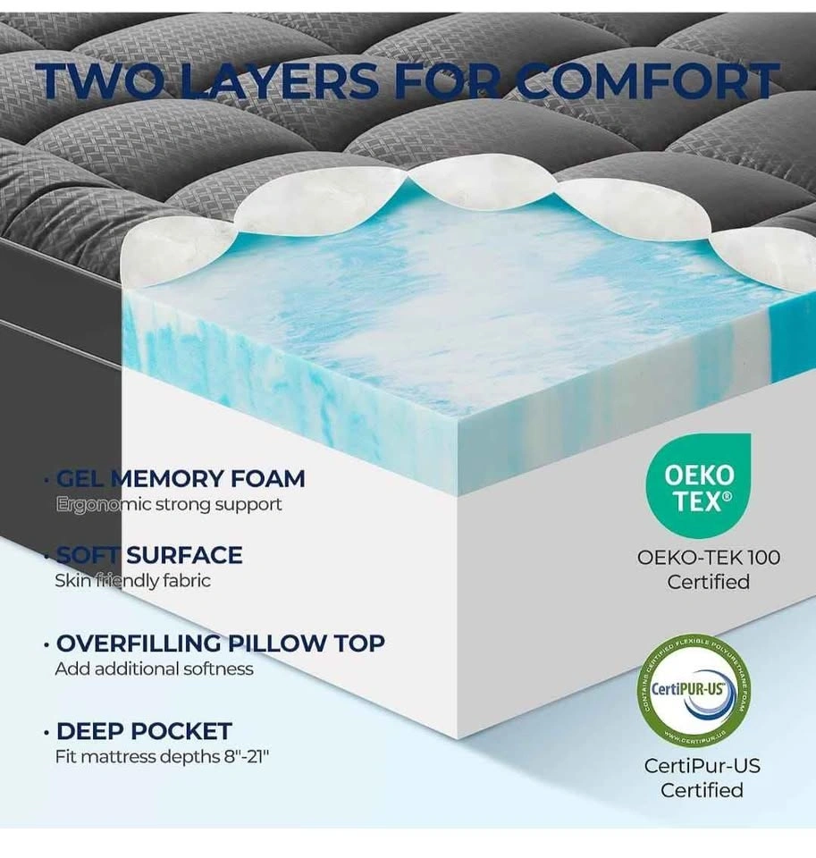 BRAND NEW Full Size 3" Dual Layer Memory Foam Mattress Topper - photo 3