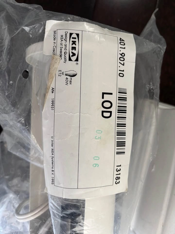 IKEA LOD Wall Lamp (401.907.10) Vintage - Qty 3 unused! - photo 4