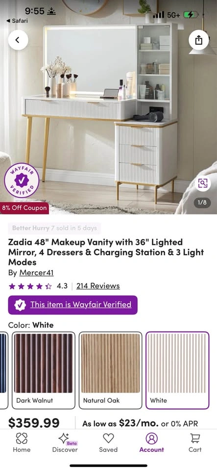 Vanity with Mirror - photo 2