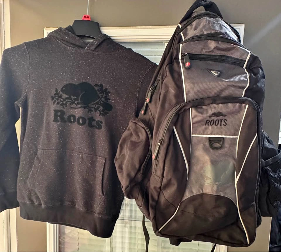 ROOTS Brand Backpack & Sweatshirt COMBO Set