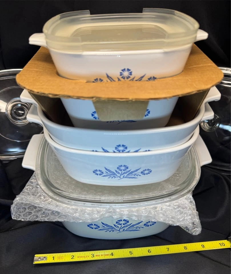 Vintage Corning Ware Blue Cornflower Set (5 Dishes, 10 Pcs) - photo 2