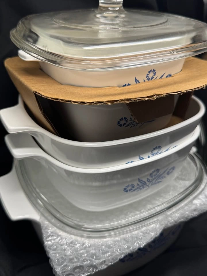 Vintage Corning Ware Blue Cornflower Set (5 Dishes, 10 Pcs) - photo 3