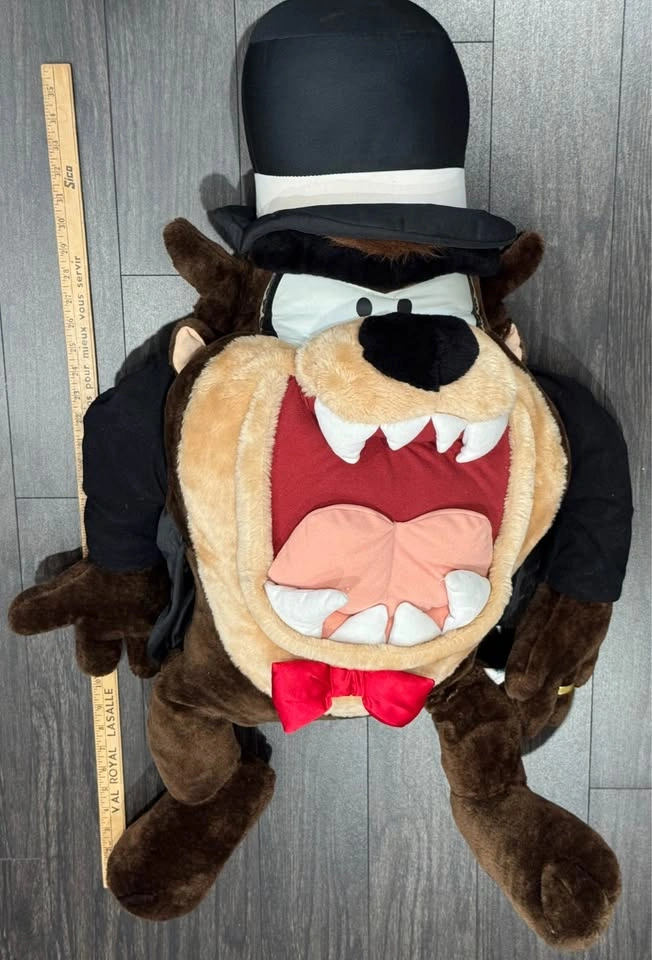 Gigantic RARE Tasmanian Devil TAZ Looney Tunes Groom 36” Plush - photo 5