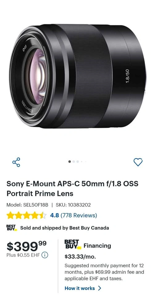 Sony E-Mount APS-C 50mm f/1.8 OSS Portrait Prime Lens - photo 4