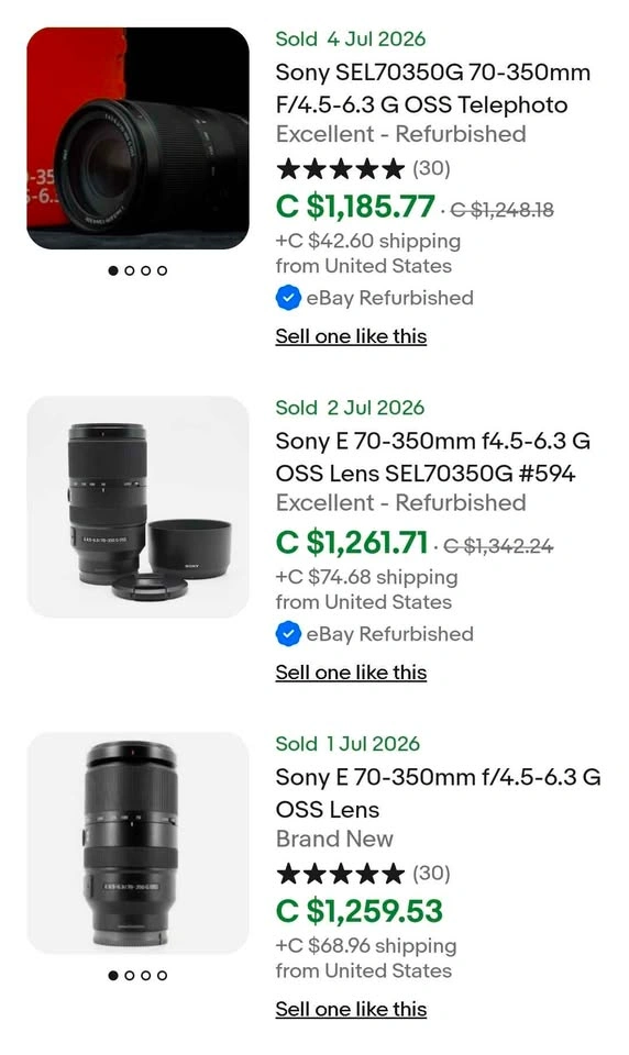 Sony E-Mount APS-C 70-350mm f/4.5-6.3 OSS Telephoto Zoom Lens - photo 5