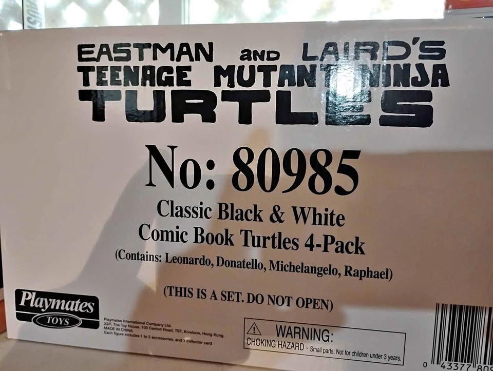 New Playmates Eastman and Laird's Tmnt 4-Pack B/W