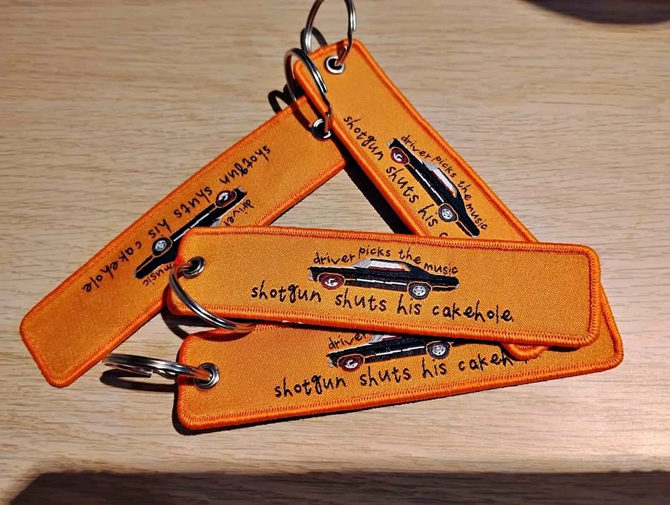 Motorcycle/car key tags