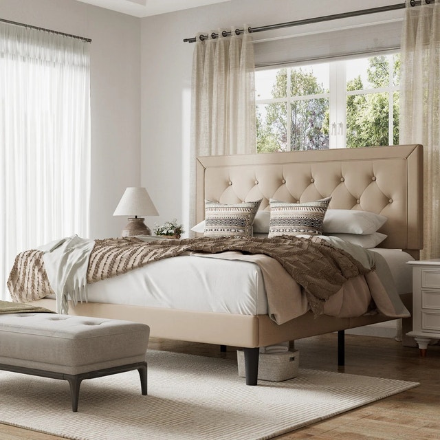 Queen Size Upholstered Bed Frame