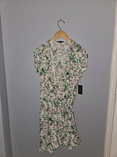 Juicy Couture Frilly Pink & Green Wrap Dress
