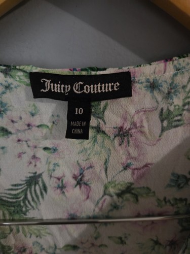Juicy Couture Frilly Pink & Green Wrap Dress - photo 3
