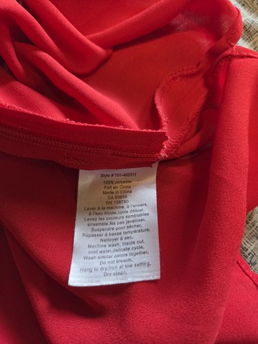Red Sleeveless Maternity Blouse - photo 4
