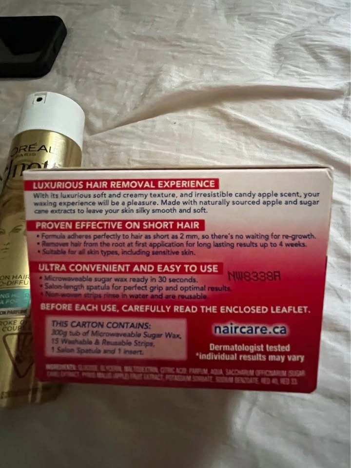 Clairol Natural Instincts, L'Oréal Elnett Hairspray, Nair Sugar - photo 3