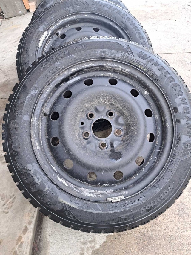 205/55R 16 Goodyear Winter tires on steel rims - Mazda 3