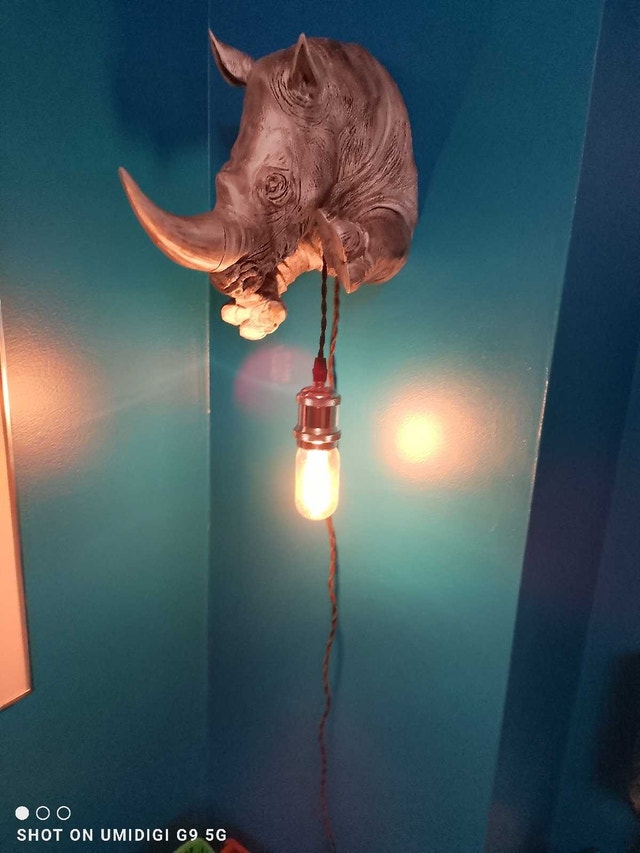 Rhino Head Wall Lamp - photo 2