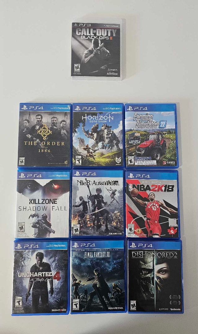 PS4 Console + 2 Controllers + 10 Games – Works, As-Is - photo 4