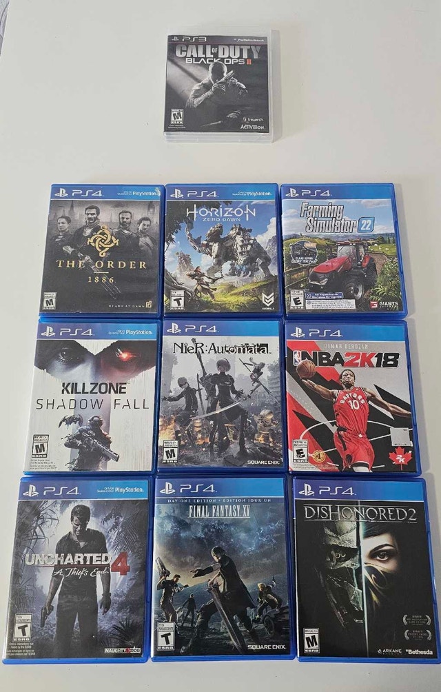 PS4 Console + 2 Controllers + 10 Games – Works, As-Is - photo 5