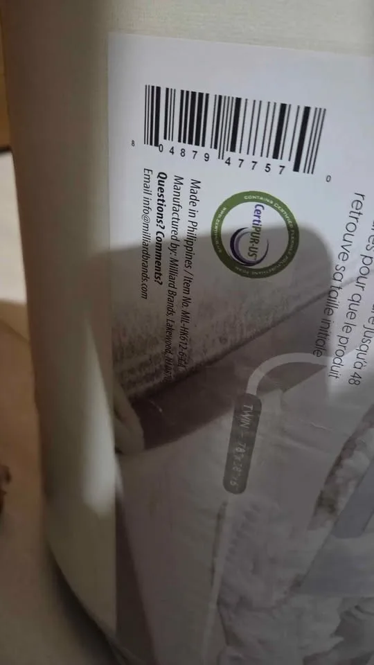 Milliard 6" Twin Portable Foldable Mattress BRAND NEW image indicator(6)