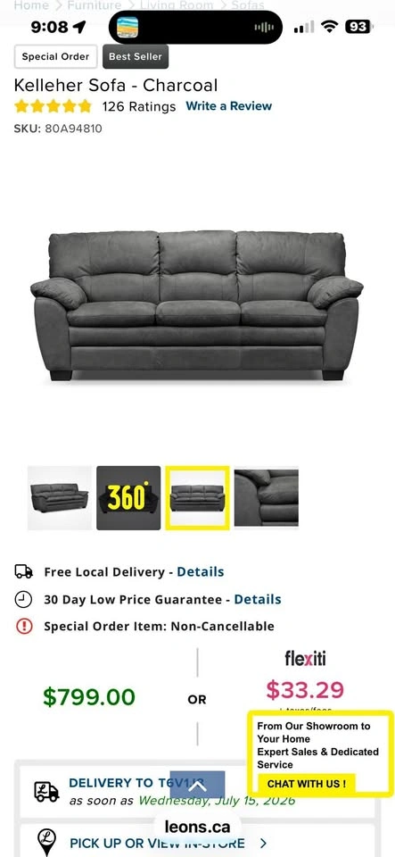 Charcoal Leather - New in Box