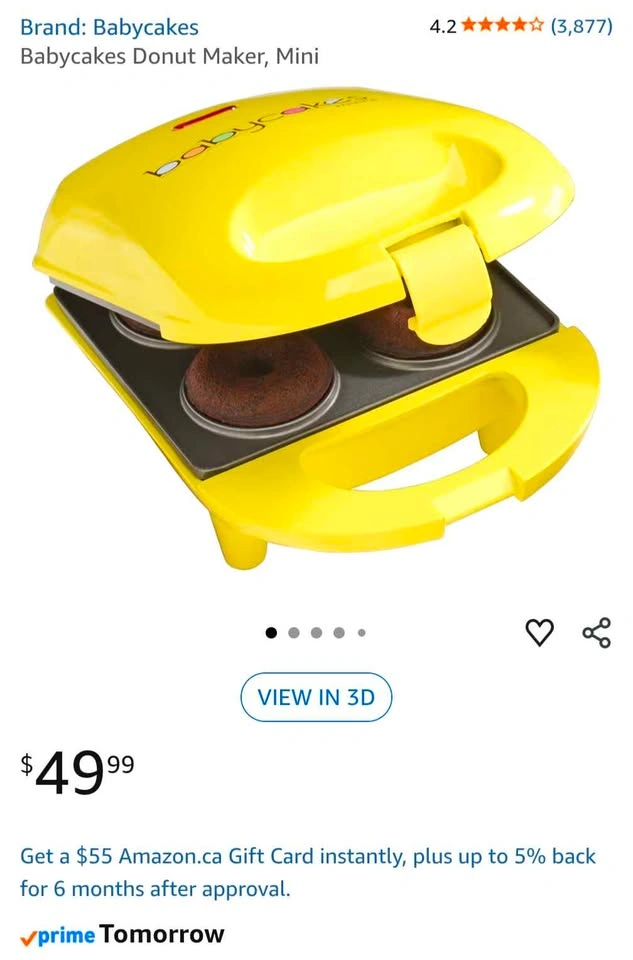 babycakes mini's Yellow Mini Donut Maker - photo 2
