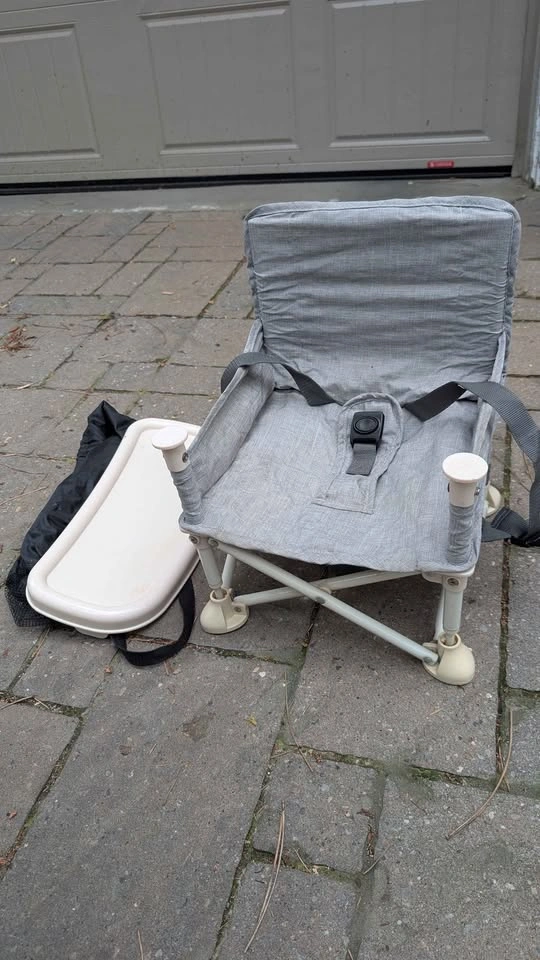 Portable Folding Booster Seat with Tray - photo 2