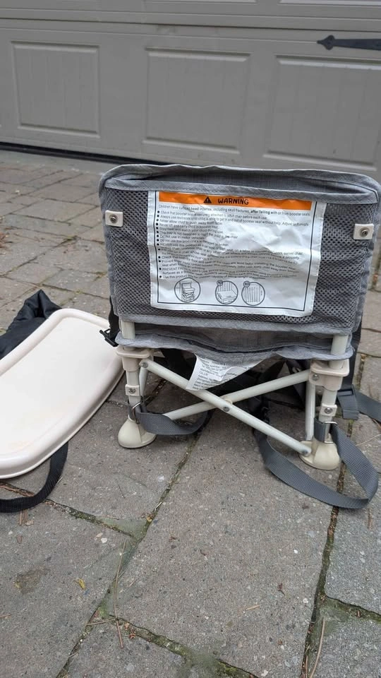 Portable Folding Booster Seat with Tray - photo 5
