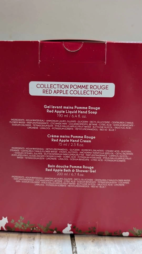 NEW Yves Rocher Red Apple Bath Collection Gift Set + FREE Candle - photo 3