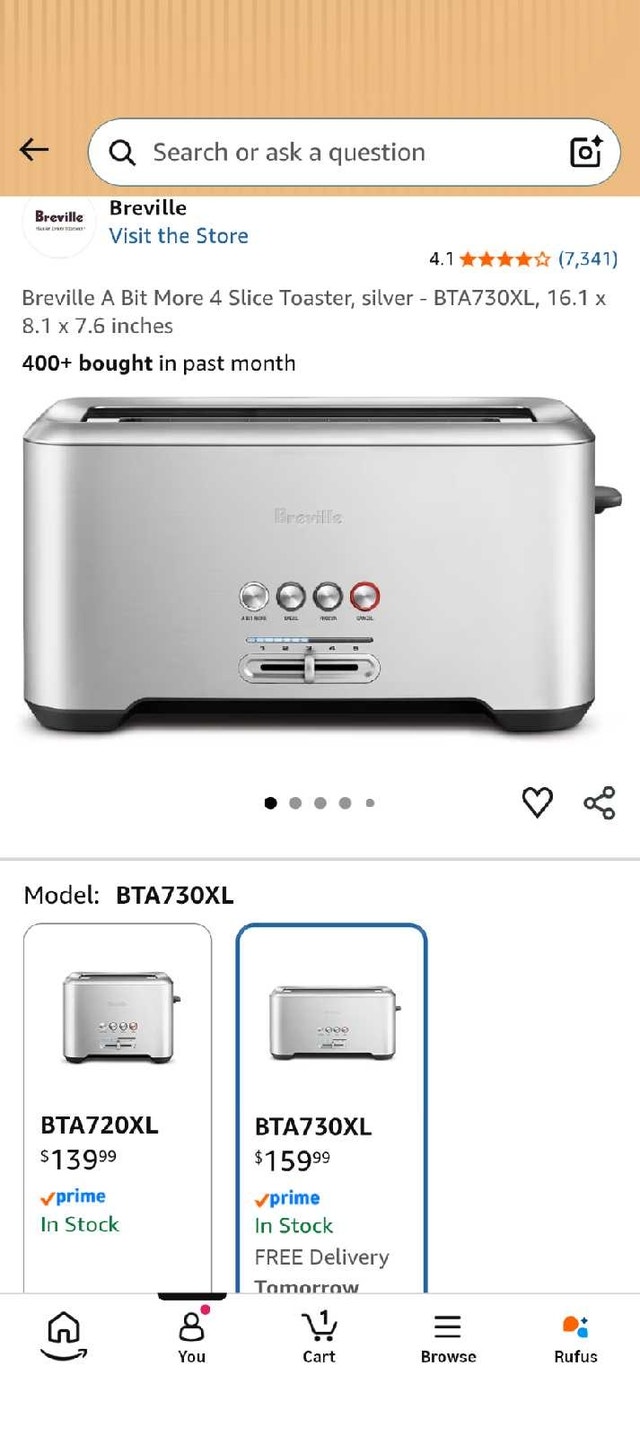 Breville A Bit More 4 Slice Toaster