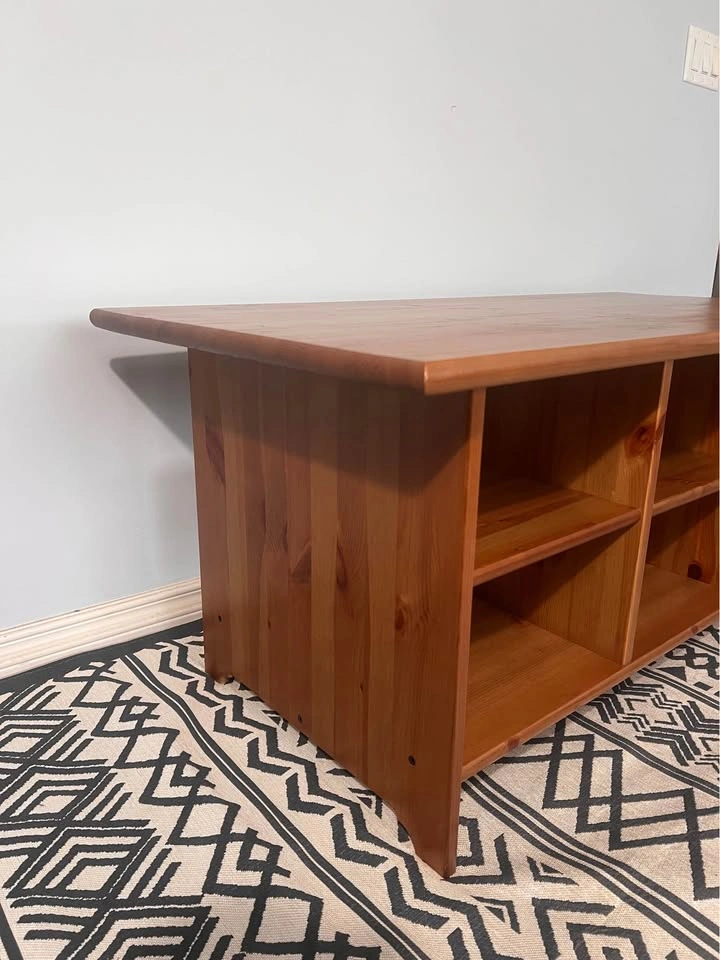IKEA Leksvik Solid Pine Coffee Table w/ Storage - photo 3
