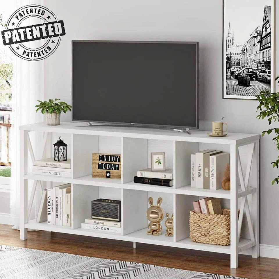 Brand New Rustic 8 Cube TV Console / Storage Organizer