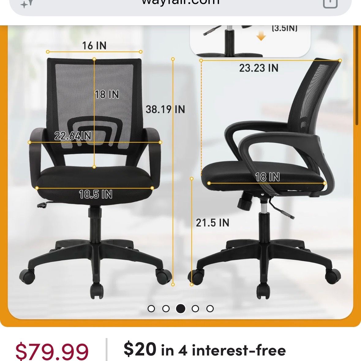 Ergonomic Office Chair Lumbar Support - photo 4