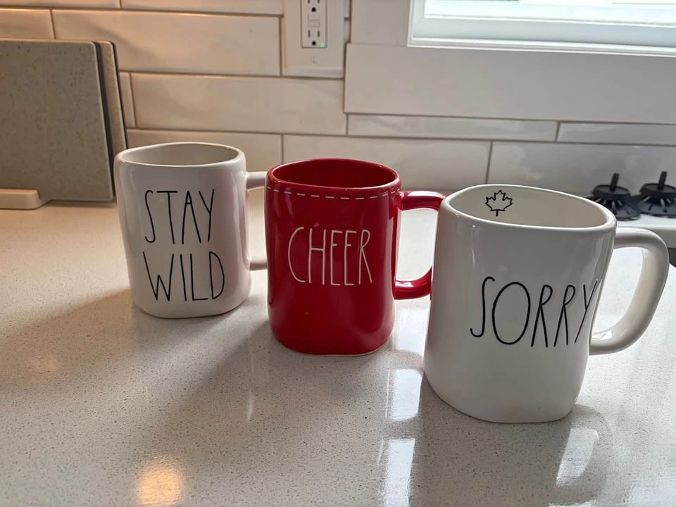 Rae Dunn Ceramic Mugs Set of 3