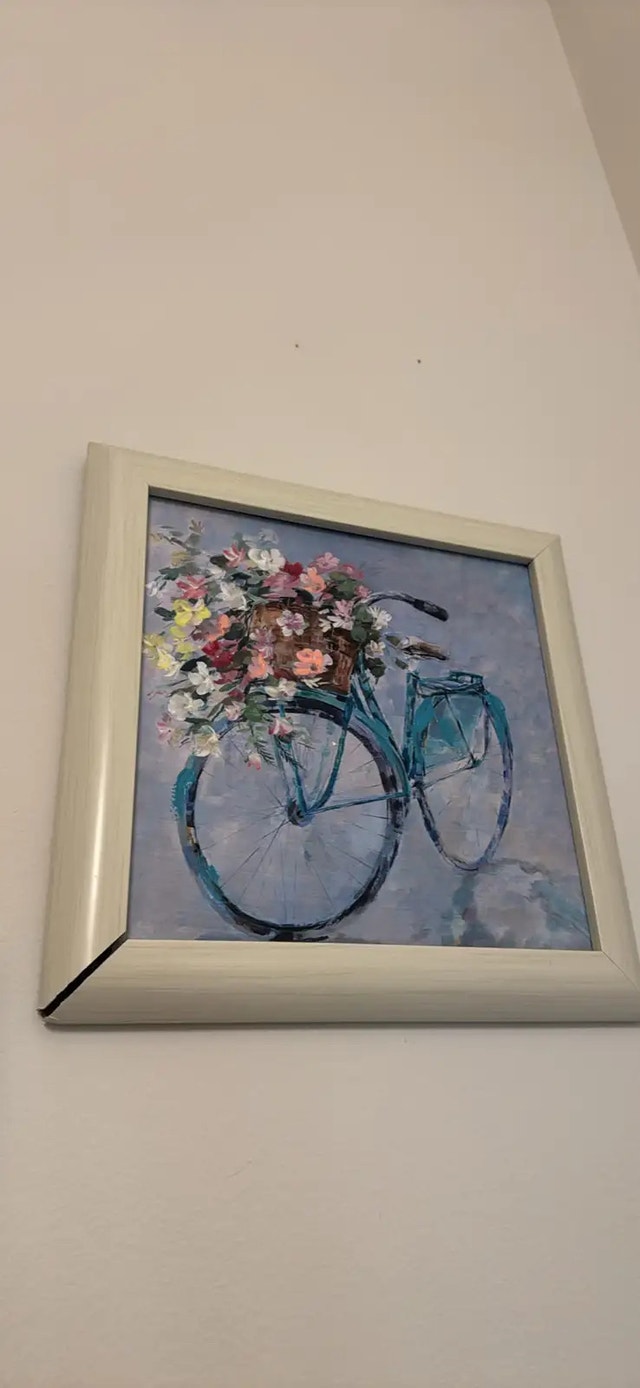 Bicycle Floral Wall Art Set - photo 2