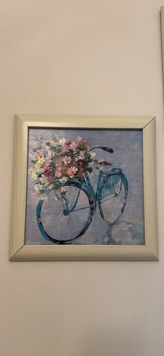 Bicycle Floral Wall Art Set - photo 3