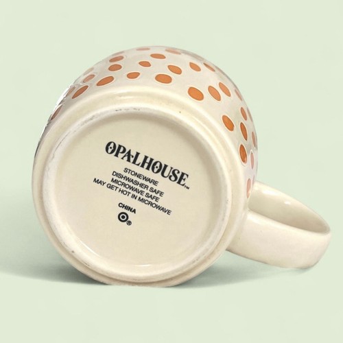 Opalhouse Stoneware Coffee Mug Polka Dot White/Pink/Orange - photo 3