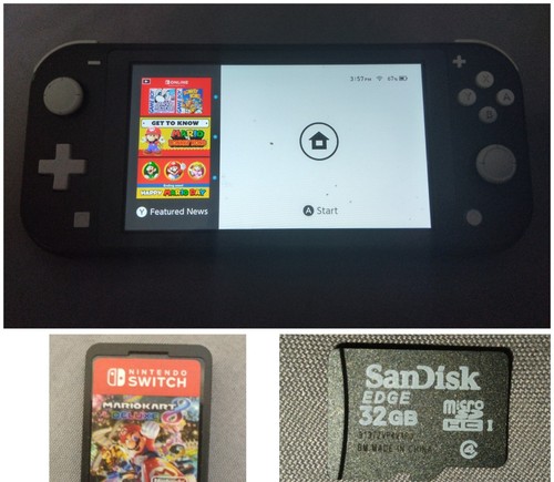 Nintendo Switch Lite With Mario Kart Deluxe 8 And 32GB SD Card