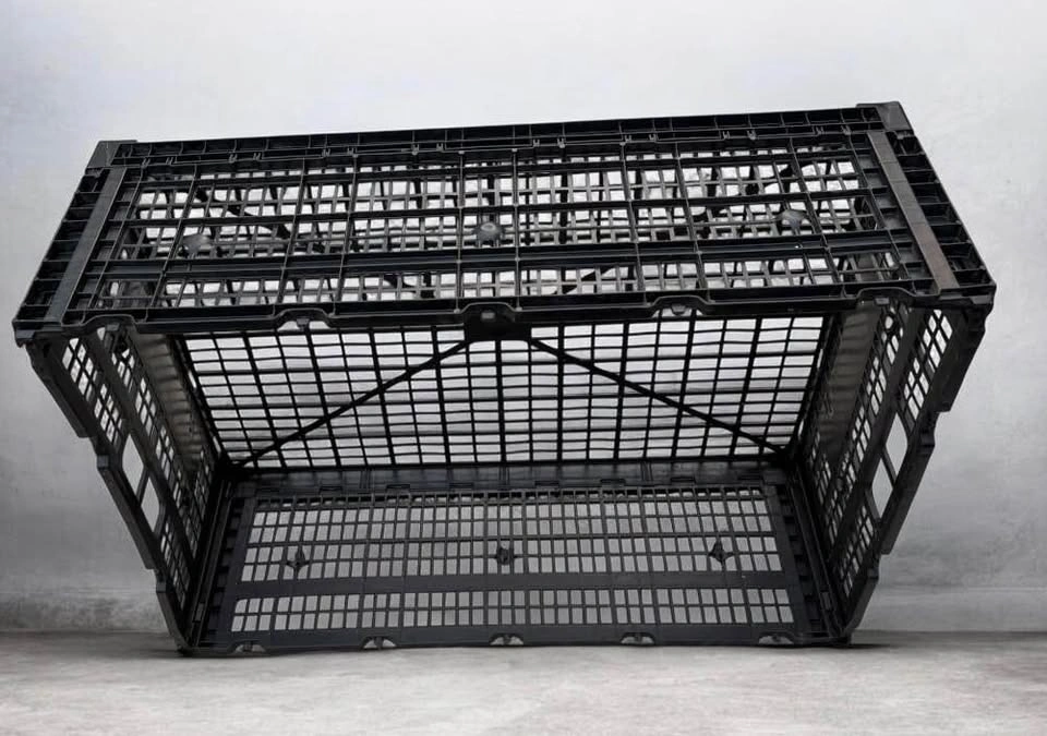 Black Plastic Folding Crate - photo 2