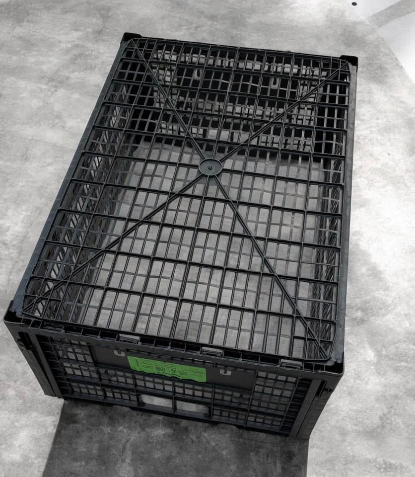 Black Plastic Folding Crate - photo 3