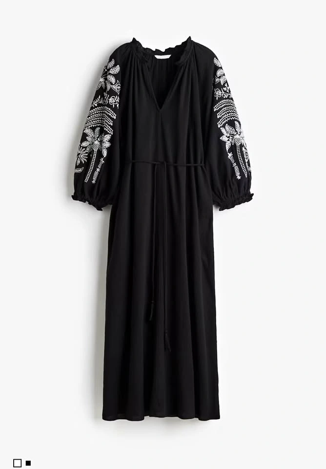 Cotton Embroidered H&M Dress