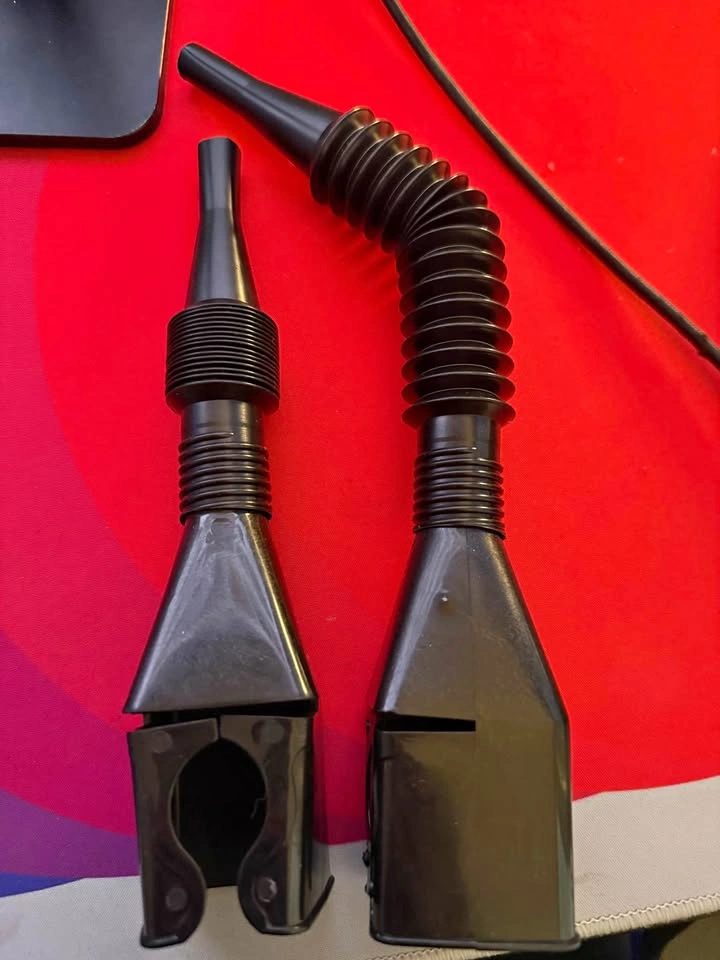 Pair of Flexible Plastic Funnels for wiper fluid jugs