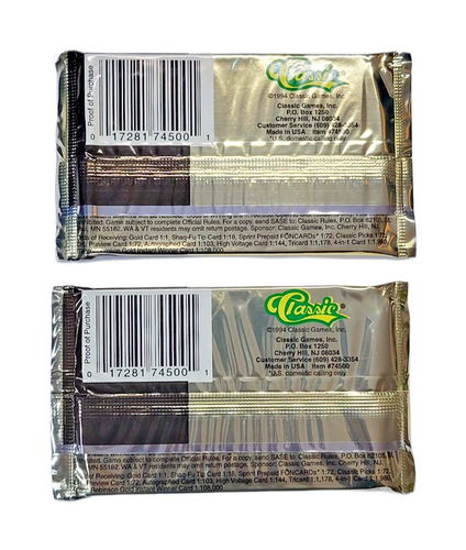 1994 Classic 4-Sport Gold Promo Packs Shaq-Fu Inserts 2 Packs - photo 2