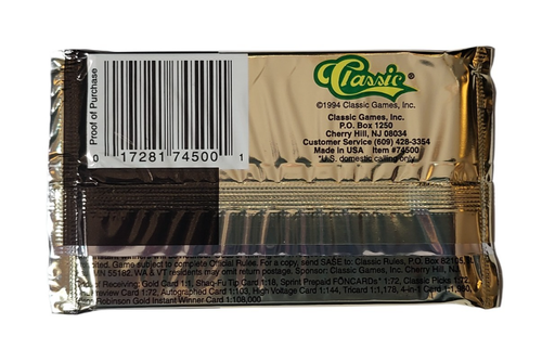 1994 Classic 4-Sport Gold Sprint Promo Booster Pack SEALED - photo 2