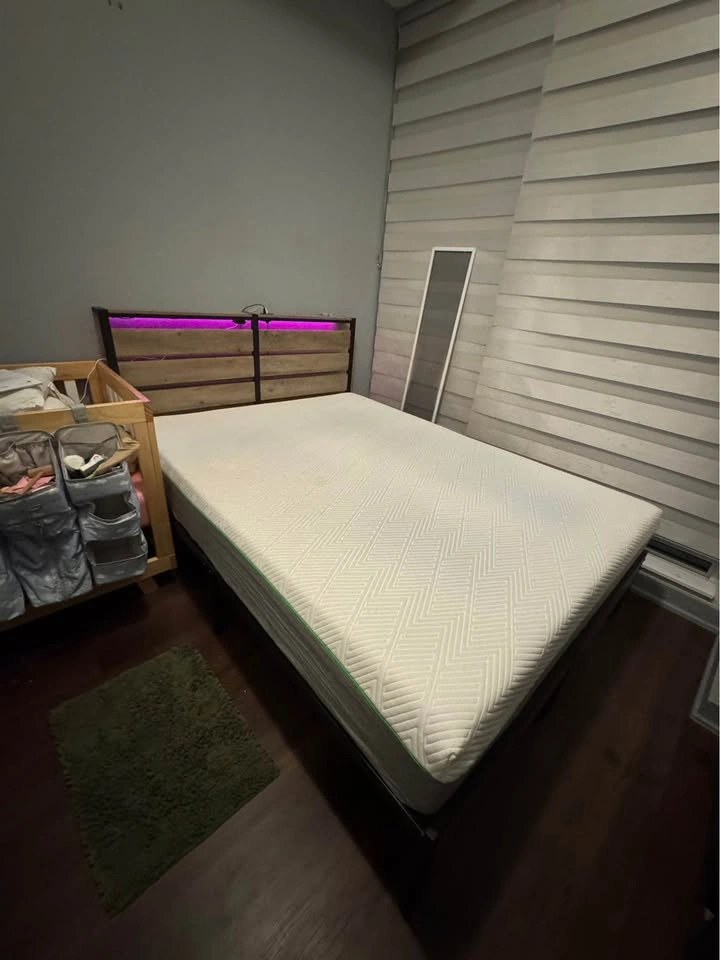 Queen Bed Frame with Power Outlets & LED Lights - photo 3