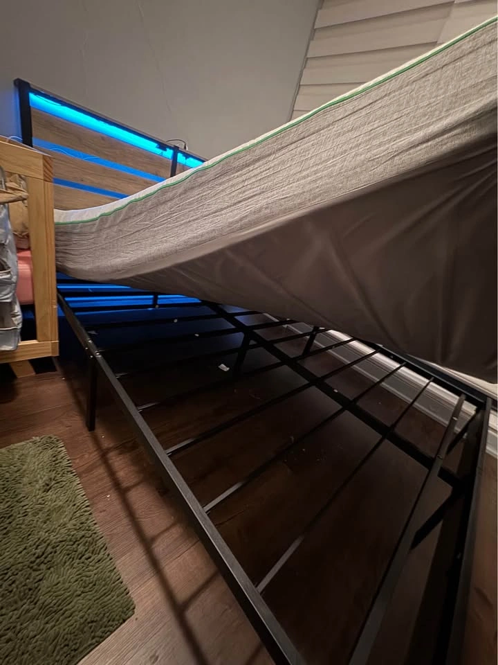 Queen Bed Frame with Power Outlets & LED Lights - photo 4