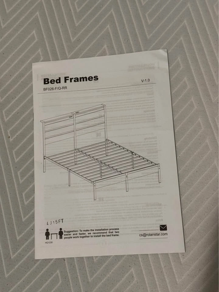 Queen Bed Frame with Power Outlets & LED Lights - photo 5